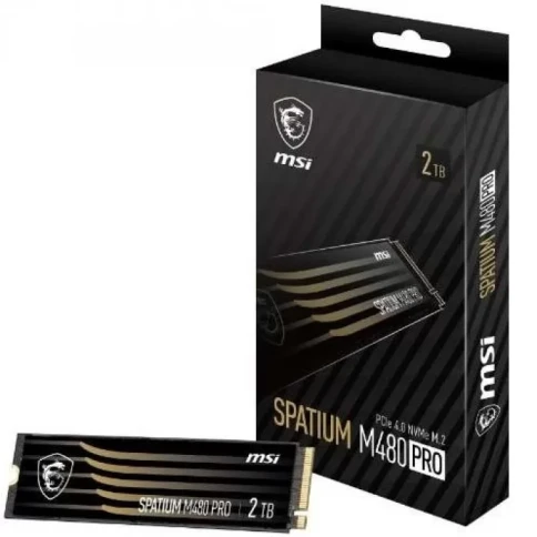 MSI SSD SPATIUM M480 Pro, 2000GB, M.2(22x80mm), NVMe, PCIe 4.0 x4, 3D TLC, R/W 7400/7000, IOPs 1 000 000/1 000 000, DRAM buffer 2048MB, TBW 1400, DWPD 0.38 (5 лет) фото 2