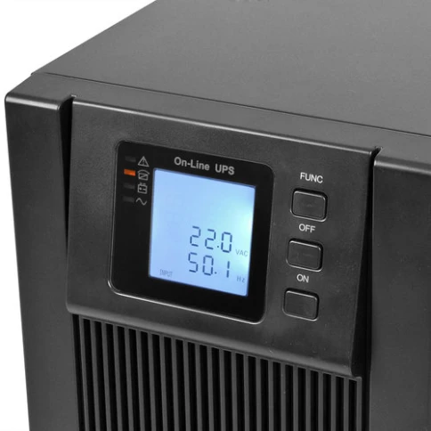 Источник бесперебойного питания/ POWERMAN Online 3000, LCD, double conversion, 3000VA, 2700W, 8 pieces IEC320 C13 and 1 piece IEC320 C19 with backup power supply, USB, RS232, SNMP slot, EPO connector, 12V 9Ah battery 6 pcs., 1 cable for C13/C14 load, 191 фото 3