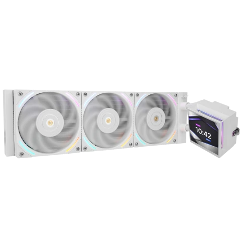 Водяное охлаждение для процессора/ Water Cooling System Thermalright Hyper Vision 360 (360mm, LED, White, ARGB/ Fans: 3x120mm, 69CFM, 27dBA, 2150RPM/ Pump height 68mm, 6400RPM, Rad thickness 27mm/ S: 1700, 1200, 1851, 115X, 2011, 2066, AM5, AM4) фото 1
