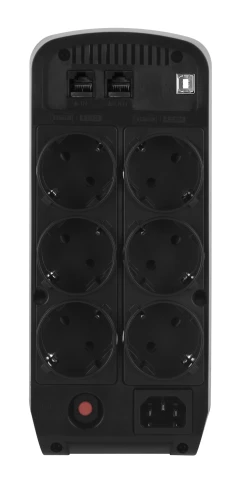 ИБП CyberPower CP900EPFCLCD, Line-Interactive, 900VA/540W, 6 Schuko розеток, USB, RJ11/RJ45, LCD дисплей, Black, 0.33х0.36х0.2м., 8.3кг./ UPS Line-Interactive CyberPower CP900EPFCLCD 900VA/540W USB/RJ11/45 (6 EURO), с чистым синусом при работе от АКБ фото 5