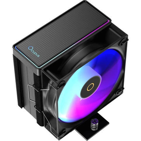 Кулер для процессора/ CPU Cooler Ocypus Gamma A40 BK ARGB (200W, 4-pin PWM, 133mm, Al/Cu, 4x6mm, ARGB, 1x100mm, 41CFM, 29.5dBA, 2400RPM, S: 1851/1700/1200/115X, AM5/AM4, black) фото 2