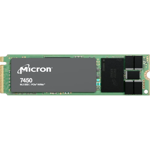 Серверные твердотельные накопители/ Micron SSD 7450 PRO, 480GB, M.2(22x80mm), NVMe, PCIe 4.0 x4, 3D TLC, R/W 5000/700MB/s, IOPs 280 000/40 000, TBW 800, DWPD 1 (12 мес.) фото 1