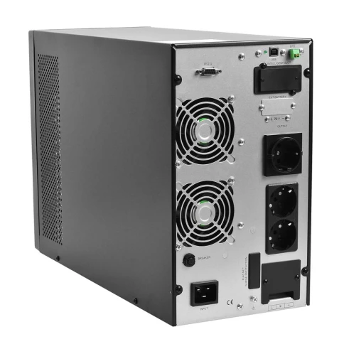 ИБП POWERMAN Online 3000 plus, LCD, двойного преобразования, 3000ВА, 2700Вт, 2 евророзетки с резервным питанием, USB, RS232, слот SNMP, разъем EPO, внешний блок батарей (в комплект не входит),  191 х 460 х 337 мм., 11 кг./ UPS POWERMAN Online 3000 plus, L фото 5