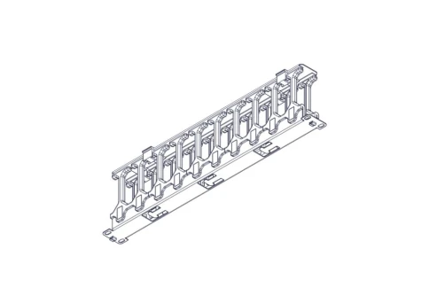 Horizontal cable organizer Systeme Electric, Excelente series, 1U, plastic fingers, with cover фото 8
