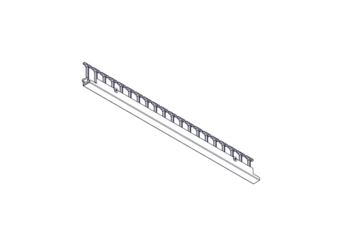 Vertical cable manager Systeme Electric, Excelente series, 42U, plastic fingers, single row, for mounting in a mounting channel фото 8