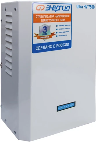 Стабилизатор ЭНЕРГИЯ  7 500 ВА серии Ultra  (HV)/ Stabilizer ENERGY 7 500 VA Ultra series (HV) фото 4