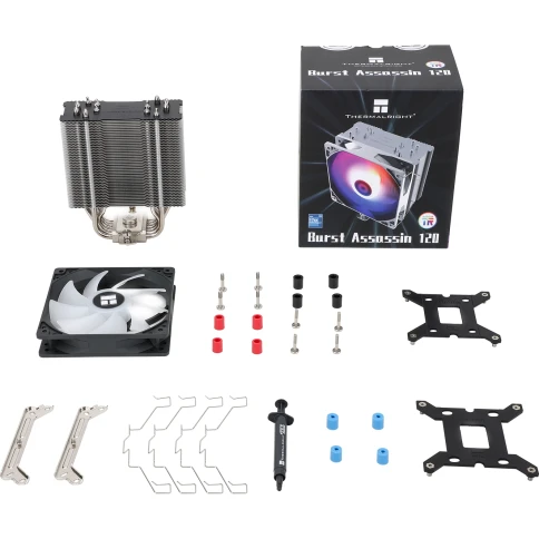 Кулер для процессора/ CPU Cooler Thermalright Burst Assasin 120 ARGB (4-pin PWM, 154mm, Ni/CU, 6x6mm, ARGB, 1x120mm, 66.17CFM, 25.6dBA, 1550RPM, S: 1700, 1200, 115X, AM5, AM4) фото 8