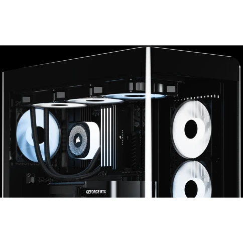 Корпус без блока питания/ Case Corsair Frame 4500X RS-R ARGB, Midi-Tower, TG, 3x120mm ARGB reverse fans, 2xUSB-A 3.2, 1xUSB 3.2 Type-C, E-ATX, ATX, mATX, mITX Black фото 3