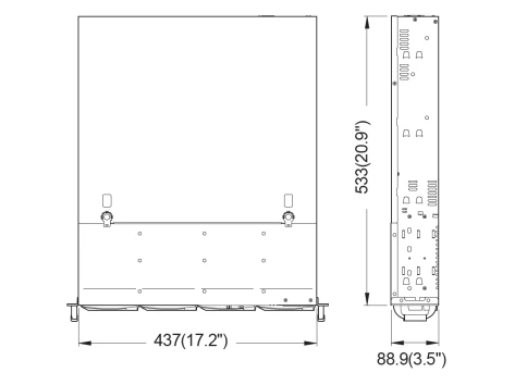 Серверный корпус/ 2U chassis; ATX, Micro-ATX, Mini-ITX MBs; 8-port 12 Gbps SAS/ SATA to SAS BP; 8 x 3.5'' hsb + 2 x 3.5" internal; 7 x LP/ HL slot; 550W (1+1); no rails фото 5