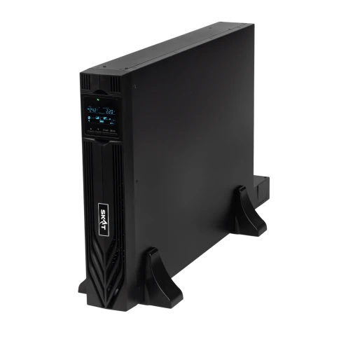 8777 SKAT-UPS 10000-RACK-ON P3 ИБП 10 кВа/10 кВт, 2U, On-Line, синус, внешн. АКБ 240В, ток заряда 15А, USB, RS232, RS485, параллельный порт, слот для карт (SNMP, реле), EPO, ШхГхВ 440х622х88, масса 17.0 кг фото 1