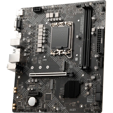Материнская плата/ MB MSI INTEL H610 s1700, 2xDDR5(96GB), D-SUB/HDMI 2.1/DP, 1xPCIe 4.0x16, 1xPCIe 3.0, 1xLAN, 4xSATA 6Gb/s, 1xM.2, 1xM.2 E key, 2xUSB 3.2, 4xUSB 2.0, 1xPS/2, mATX фото 3