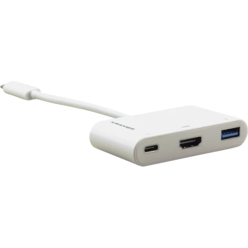 Переходник USB 3.1 тип C вилка на HDMI розетку, USB 3.0 розетку и розетку USB 3.1 Type-C для зарядки мобильных устройств/ Переходник USB 3.1 тип C вилка на HDMI розетку ADC-U31C/M2 фото 3