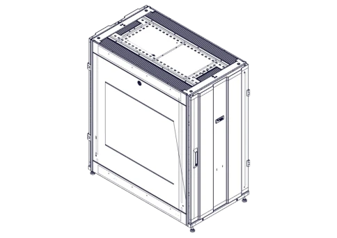 Шкаф Systeme Electric, серия Uniprom, 24U-600/1070, боковые панели 2шт, черный фото 1