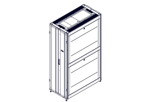Systeme Electric mounting cabinet, Uniprom series, 42U-600/1200, 4pcs side panels, black фото 5