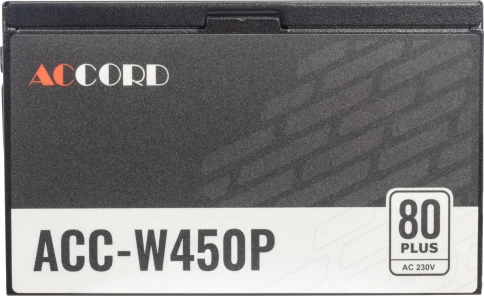 Блок питания Accord ATX 450W ACC-W450P 80 PLUS WHITE (20+4pin) 120mm fan 6xSATA [ACC-W450P] фото 5