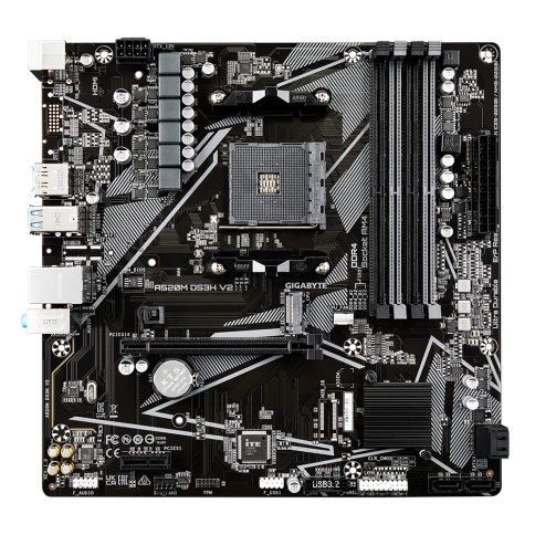 Материнская плата/ MB GIGABYTE AMD A520 sAM4, 4xDDR4(128GB), HDMI 2.1/DP, 1xPCIe 3.0x16, 1xPCIe 3.0, 1xLAN, 4xSATA 6Gb/s, 1xM.2, 4xUSB 3.2, 4xUSB 2.0, 1xPS/2, mATX фото 1