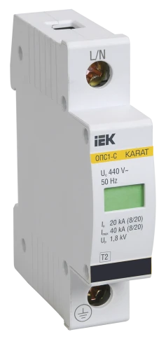 KARAT ОПС1-C УЗИП 1P In=20кА Un=400В Im=40кА IEK фото 11