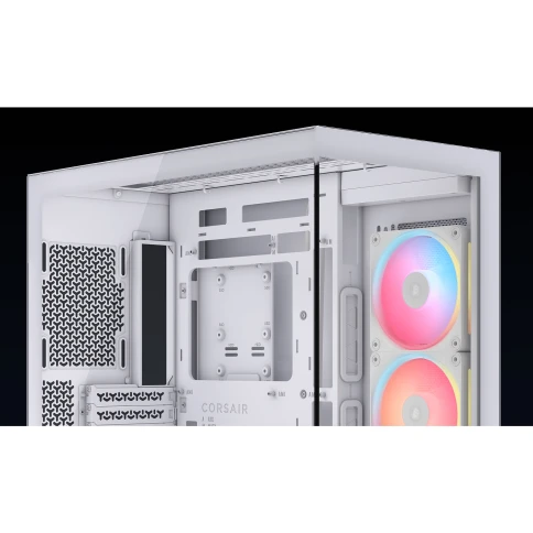 Корпус без блока питания/ Case Corsair 3500X LX-R RGB iCUE LINK, Midi-Tower, TG, 3x120mm ARGB, 2xUSB-A 3.2, 1xUSB 3.2 Type-C, E-ATX, ATX, mATX, mITX White фото 6
