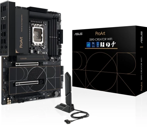Материнская плата Asus PROART Z890-CREATOR WIFI Soc-1851 Intel Z890 4xDDR5 ATX AC`97 8ch(7.1) 1 x 10Gigabit + 1 x 2.5Gigabit RAID+HDMI+DP фото 5