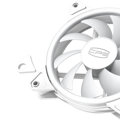 Кулер для корпуса/ Case Cooler PCCooler F3 T120 ARGB WH (120x120x25mm, 4-pin PWM, ARGB, 46CFM, 21.6dBA, 1800RPM, White) фото 2