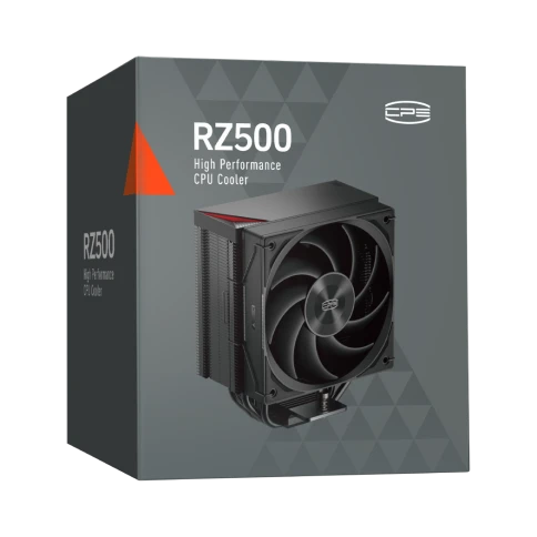 Кулер для процессора/ CPU Cooler PCCooler RZ500 BK (250W, 4-pin PWM, 155mm, Al/Cu, 5x6mm, 1x120mm, 86.73CFM, 32dBA, 2200RPM, S: 1851/1700/1200/115X, AM5/AM4, black) фото 8