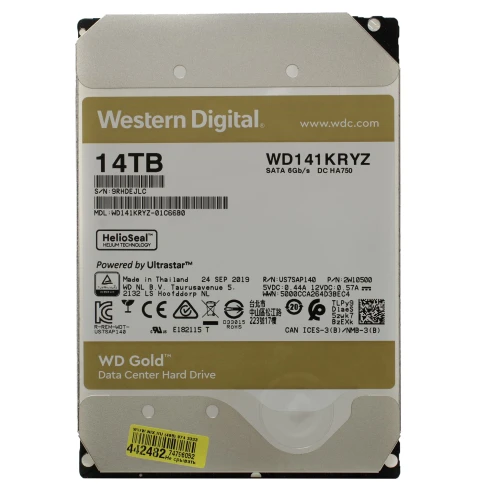 Жесткий диск/ HDD WD SATA3 14Tb Gold 7200 512mb  1 year warranty фото 4