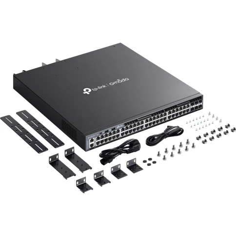 Коммутатор/ Omada 48-Port Gigabit Stackable L3 Managed PoE+ Switch with 6 10G Slots фото 6