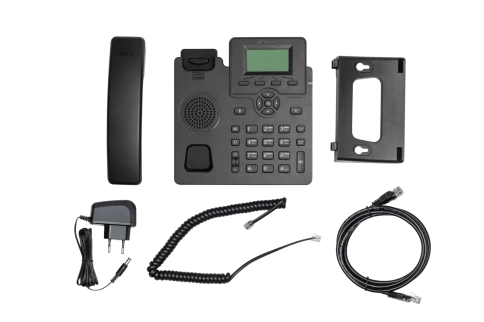 IP-телефон Flat-Phone C10: 2 SIP-аккаунта, 2 порта 10/100BASE-T (RJ-45), ЖК-дисплей, PoE, адаптер питания 220В, ТОРП фото 5