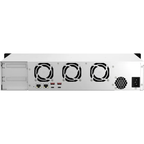 Сетевое хранилище без дисков/ SMB QNAP TS-873AeU-4G NAS 8x3.5/2.5 SATA/SSD trays, 2 x M2 PCIe, 2x 2.5 GbE, 2U rackmount, 1 PSU. AMD Ryzen V1500B 4-core/8-thread 2.2 GHz processor, 4 GB DDR4 RAM (1*4 GB) up to 64GB (2*32 GB). W/o rail kit RAIL-B02 фото 6