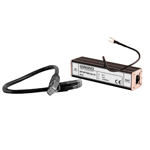 Грозозащита IP-сетей/ SP-IP/100(ver.2) Устройство грозозащиты для локальной вычислительной сети (скорость до 100 Мб/с), 1 вход (RJ45-мама), 1 выход (RJ45-мама). фото 2
