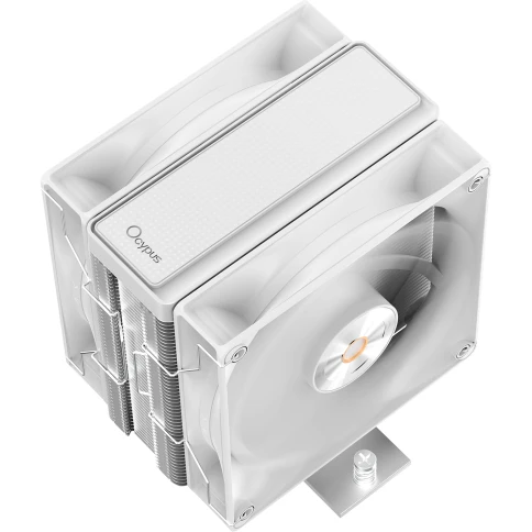 Кулер для процессора/ CPU Cooler Ocypus Delta A40 Elite WH Dual FAN (220W, 4-pin PWM, 156.7mm, Al/Cu, 4x6mm, 2x120mm, 73CFM, 29dBA, 2000RPM, S: 1851/1700/1200/115X, AM5/AM4, white) фото 2