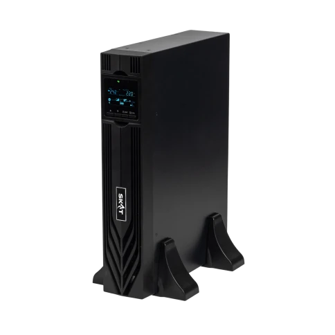 8762 SKAT-UPS 1000-RACK-ON P3 ИБП 1000ВА/1000Вт, 2U, On-Line, синус, внешн. АКБ 24В, 2хSchuko, USB, RS232, RS485, параллельный порт, слот для карт (SNMP, реле), EPO, ШхГхВ 440х325х88, масса 7.6 кг фото 1