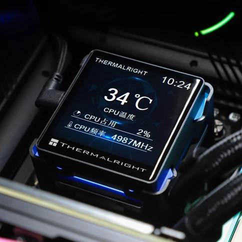 Система жидкостного охлаждения/ Water Cooling System Thermalright Elite Vision 360 (360mm, LED, Black, ARGB/ Fans: 3x120mm, 69CFM, 27dBA, 2150RPM/ Pump height 63mm, Rad thickness 27mm/ S: 1700, 1200, 1851, 115X, 2011, 2066, AM5, AM4) фото 7