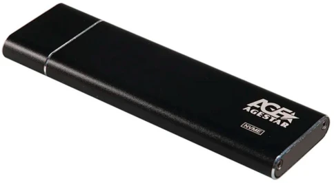 Внешний корпус SSD AgeStar 31UBNV5C NVMe USB3.2 алюминий черный M2 2280 M-key фото 2