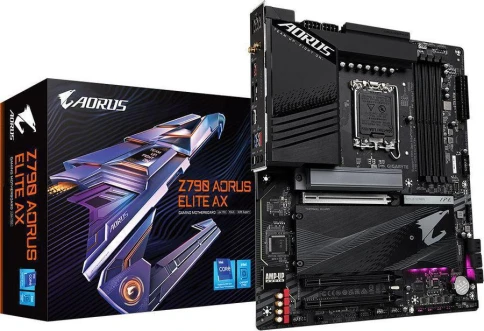Материнская плата/ MB GIGABYTE INTEL Z790 s1700, 4xDDR5(192GB), HDMI 2.0/DP, 1xPCIe 5.0x16, 1xPCIe 4.0x16, 1xPCIe 3.0x16, 1xLAN (2.5GbE), Wi-Fi, BT, 6xSATA 6Gb/s, 4xM.2, 1xUSB-C, 5xUSB 3.2, 4xUSB 2.0, ATX фото 1