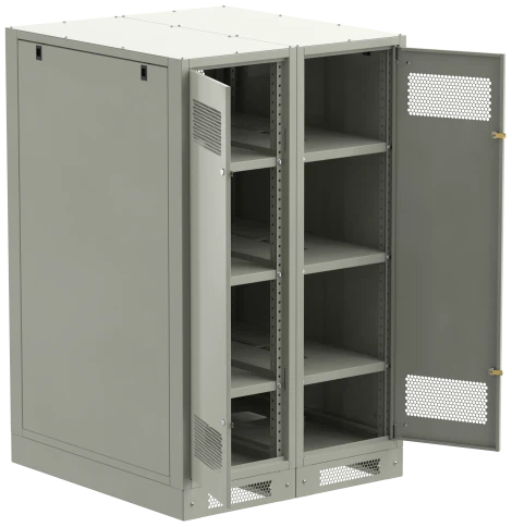 ITK LINEA B Шкаф (пустой) 1450х900мм дверь двуст. мет. сер. фото 1