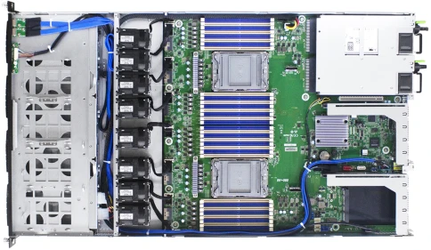 Серверная платформа/ SB101-A6, 1U, 2xLGA-4189, 4x 3.5"/2.5" tri-mode hot-swap, 2x 2.5" 9mm SATA internal, AIC Server Board(2xs4189, 32xDDR4 DIMM), 8x 4056 fans, Acbel 1200W redundant PSU, platinum, A6, 32x DDR4 RDIMM, Intel PCH C621A, WATX, фото 4