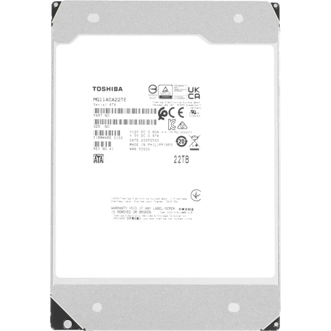 Жесткий диск/ HDD Toshiba SATA 22Tb 3.5" Server 7200 6Gbit/s 1024Mb  1 year warranty фото 1