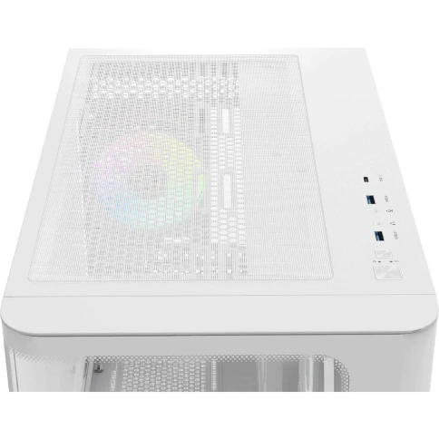 Корпус ПК без блока питания/ Case Ocypus Iota C50 Curve WH ARGB, Mini-Tower, TG, 3x120mm ARGB, 2xUSB-A 3.0 + 1xUSB-C, mATX, mITX White фото 7