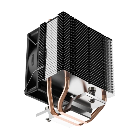 Кулер для процессора/ CPU Cooler PCCooler R200 (110W, 3-pin, 133mm, Al/Cu, 2x6mm, 1x92mm, 40.94CFM, 30dBA, 2200RPM, S: 1851/1700/1200/115X, AM5/AM4, silver, black) фото 6