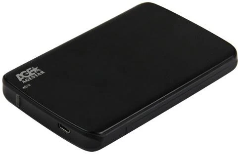 Внешний корпус для HDD/SSD AgeStar 31UB2A12C SATA USB3.1 пластик/алюминий черный 2.5" [31UB2A12C] фото 1