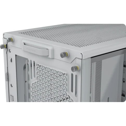 Корпус без блока питания/ Case Corsair Frame 4000D RS, Midi-Tower, TG, 3x120mm, 2xUSB-A 3.2, 1xUSB 3.2 Type-C, E-ATX, ATX, mATX, mITX White фото 6