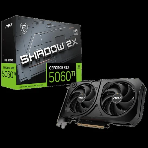 Видеокарта PCIE16 RTX5060TI 8GB RTX 5060 Ti 8G SHADOW 2X OC PLUS MSI фото 1