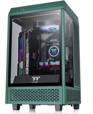 Корпус Thermaltake The Tower 100 Racing зеленый miniITX 1x120mm 3x140mm 2xUSB3.0 audio bott PSU [CA-1R3-00SCWN-00] фото 2