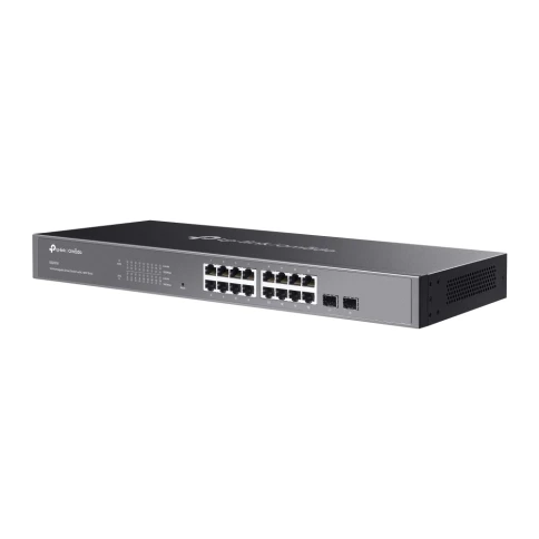 Коммутатор/ Jetstream 16-port gigabit smart switch with 2-gigabit uplink ports, 16 10/100/1000Mbps RJ-45 ports, 2 1000Mbps SFP slots, abundant L2/L2+ features, rack-mountable, support Omada SDN mode and individual mode фото 3