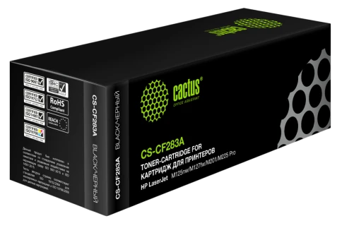 -/ Картридж лазерный Cactus CS-CF283A CF283A черный (1500стр.) для HP LJ Pro M125nw/M127fw фото 1