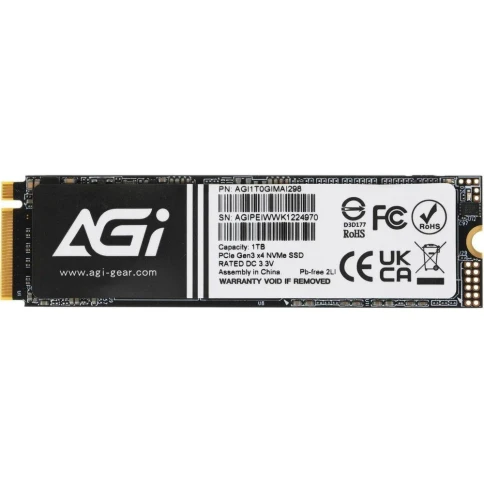 Твердотельный накопитель AGI AI298 M.2 PCIe 1TB RETAIL-Color Box фото 1