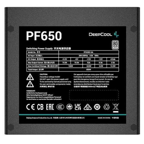 Блок питания Deepcool ATX 650W PF650 80+ white (20+4pin) APFC 120mm fan 6xSATA RTL фото 11