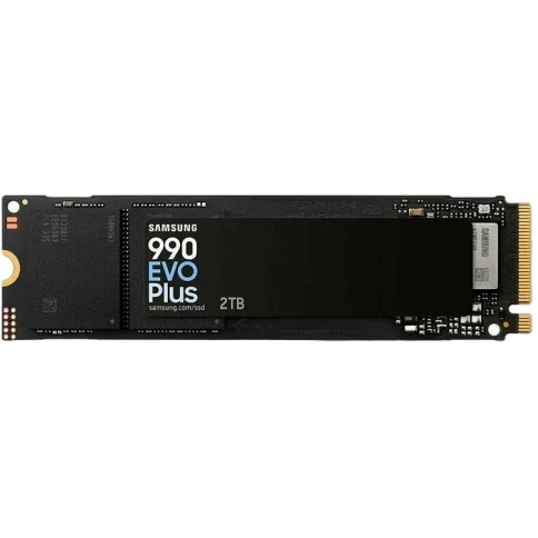 Твердотельные накопители/ Samsung SSD 990 EVO Plus, 2000GB, M.2(22x80mm), NVMe 2.0, NVMe 2.0, PCIe 4.0 x4, V-NAND TLC, R/W 7250/6300MB/s, IOPs 1 000 000/1 350 000, TBW 1200, DWPD 0.3 (12 мес.) фото 1