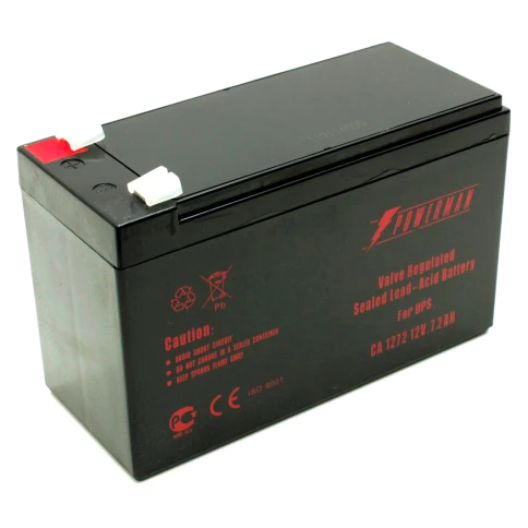 Батарея POWERMAN Battery CA1272, напряжение 12В, емкость 7Ач,макс. ток разряда 105А, макс. ток заряда 2.1А, свинцово-кислотная типа AGM, тип клемм F2, Д/Ш/В 151/65/94, 2.21 кг./ Battery POWERMAN Battery CA1272, voltage 12V, capacity 7Ah, max. discharge cu фото 1